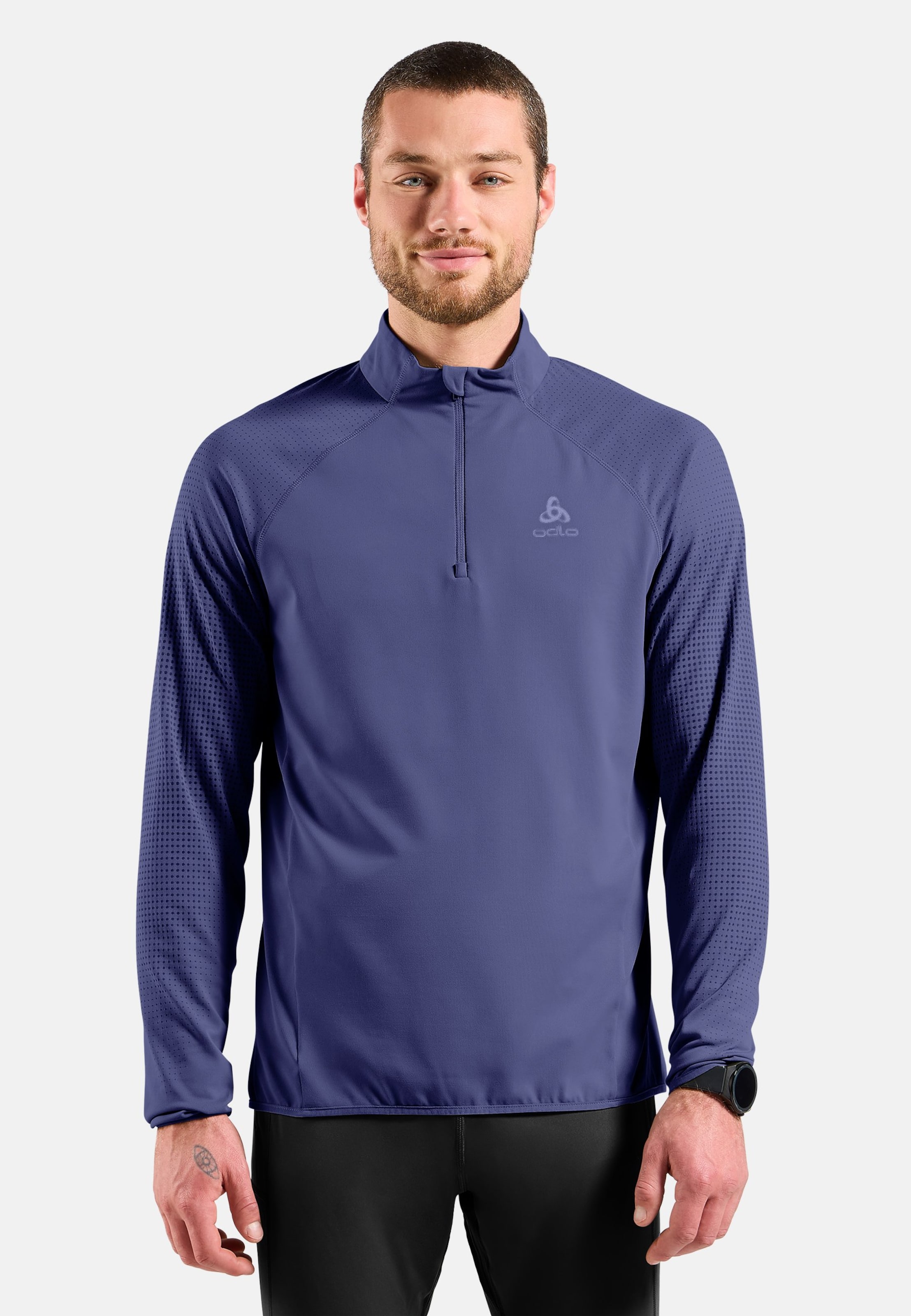 Zeroweight Warm Laufoberteil mit Halbreissverschluss 2.0 in Skipper Blue