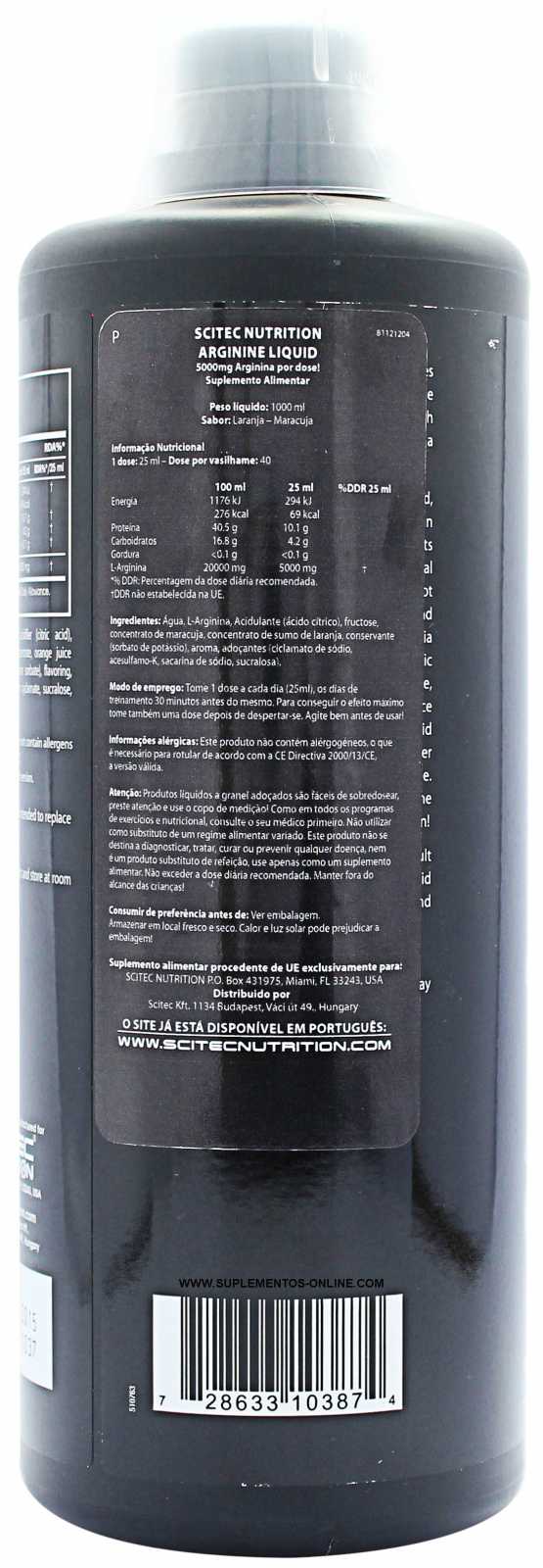 Scitec Nutrition Arginina Líquida 1000 ml