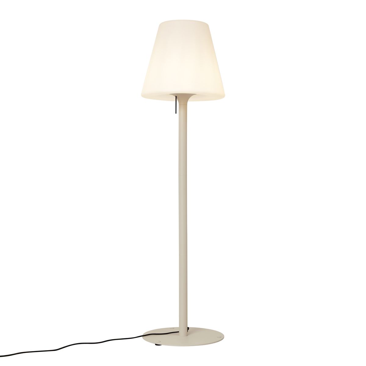 Moderne buiten vloerlamp beige met witte kap IP44 - Big Virginia