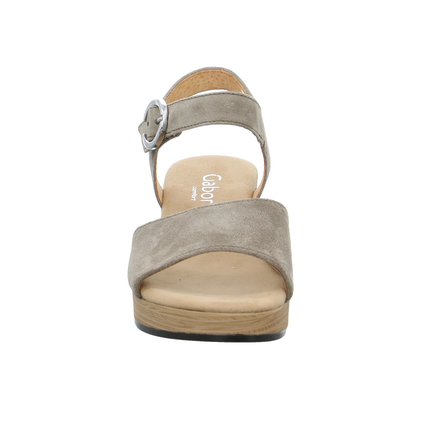 GABOR Sandalette Taupe Leder
