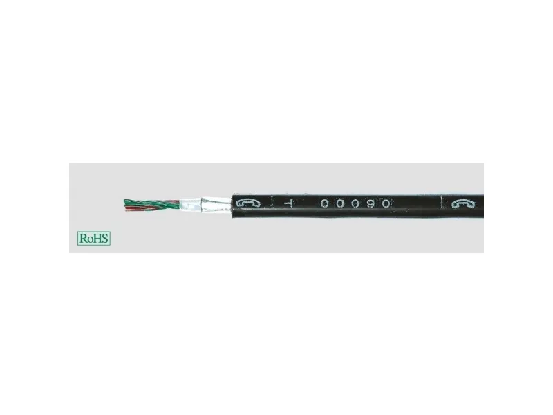 HELUKABEL 34130, Lavspændingskabel, Sort, Cooper, 0.8 mm², 20 kg/km, -20 - 70 °C