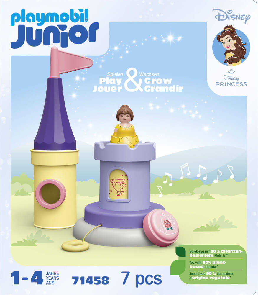 PLAYMOBIL 71458 1.2.3 & Disney: Belles Spielturm mit Melodie