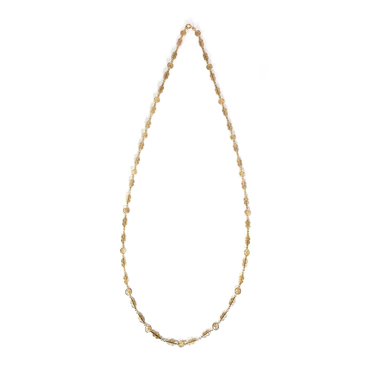Collier d'occasion or 750 jaune maille fantaisie 70 cm