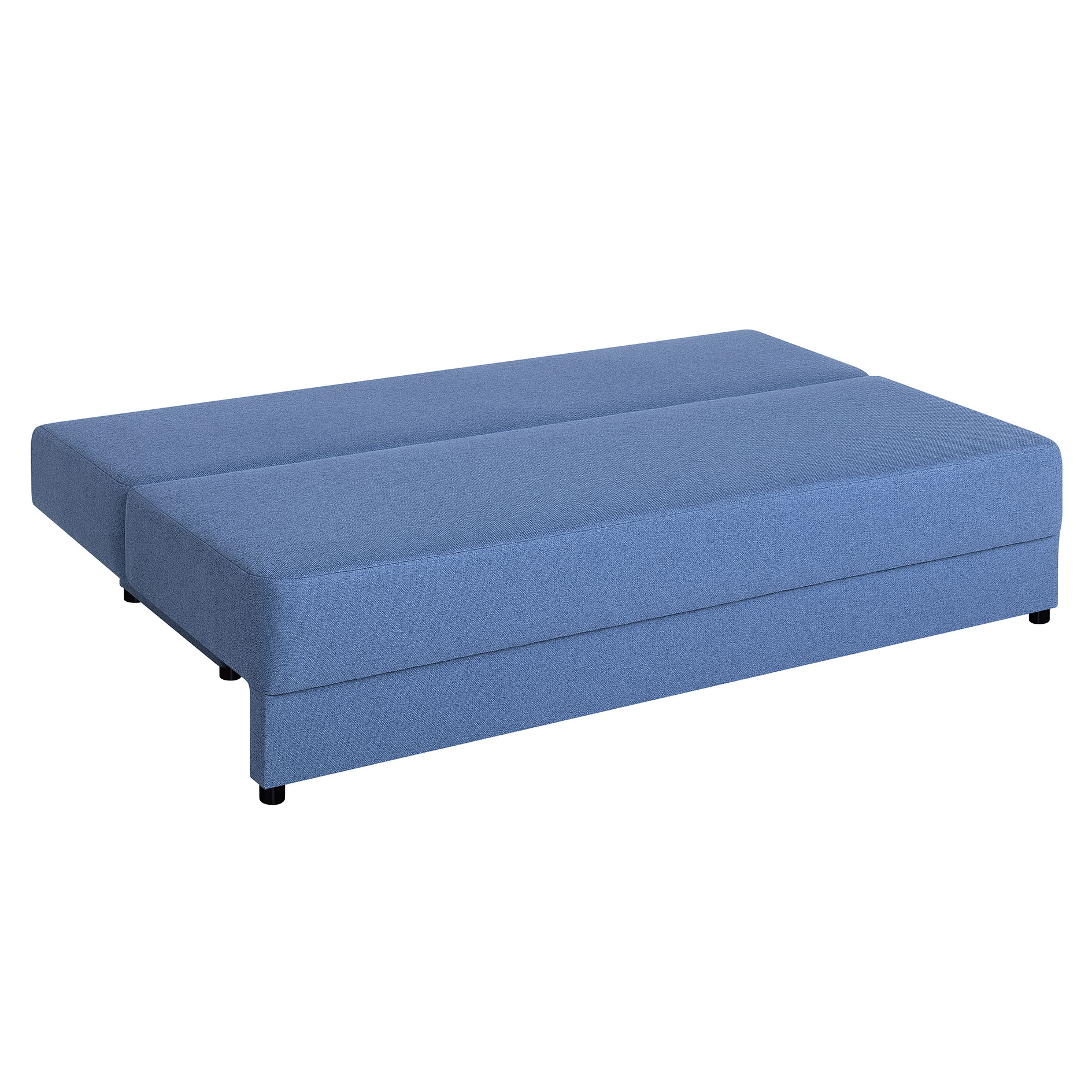 Schlafsofa - blau - mit Staukasten und Liegefunktion - Dauerschläfer