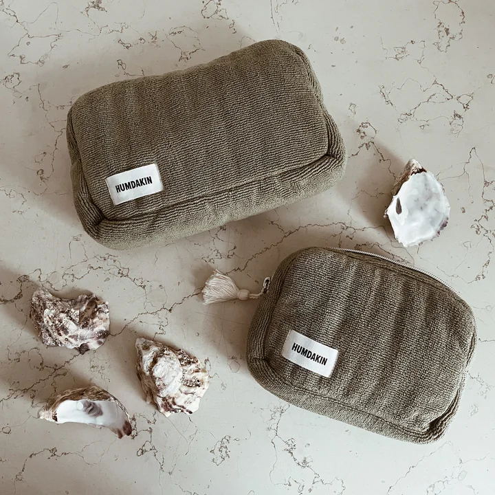 Humdakin - Kosmetiktasche aus Frottee, light stone