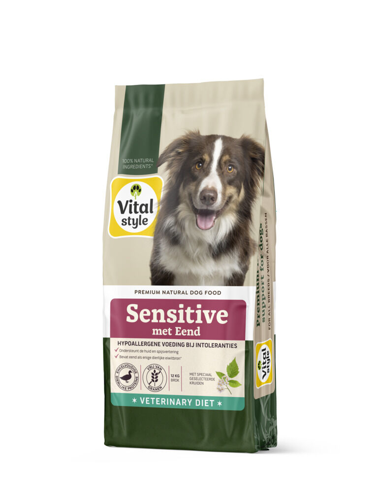 VITALstyle Sensitive Hypoallergeen - Hondenvoer - 12 Kilogram - eend