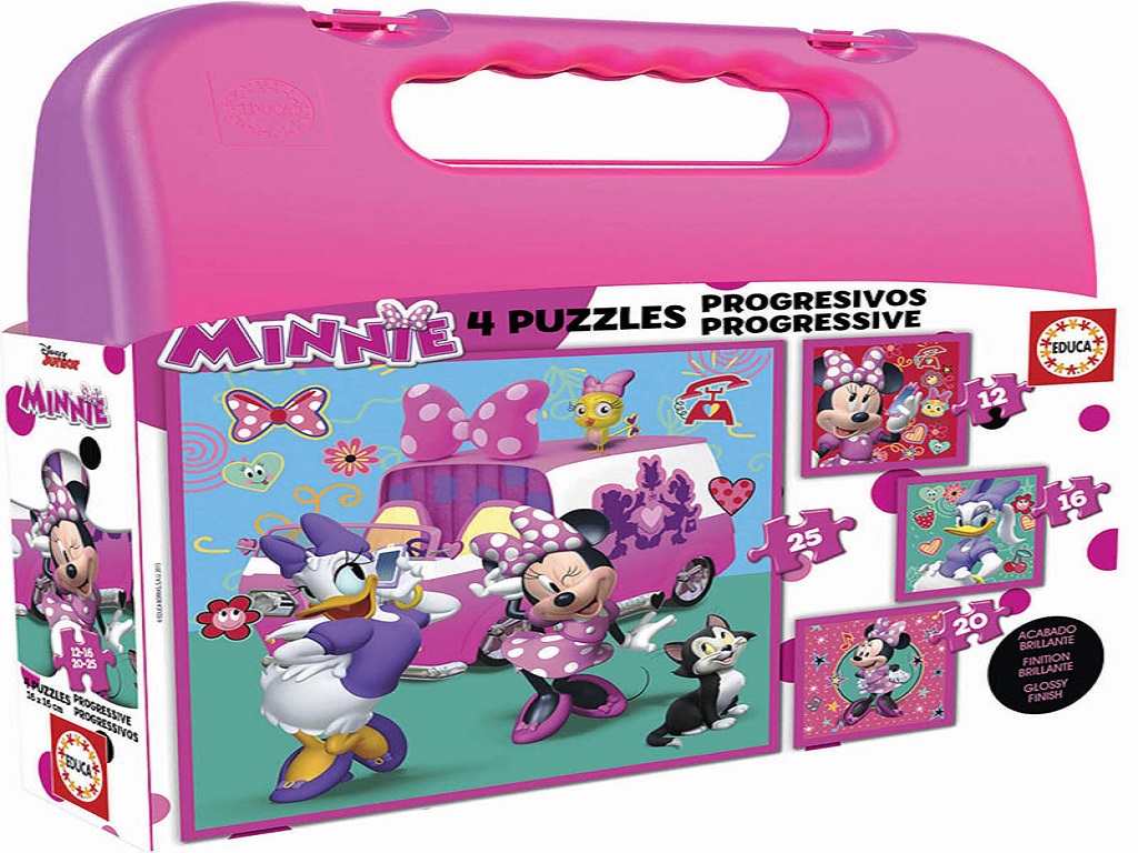 PUZZLE MALA PROGRESSIVO MINNIE 12 16 20 25 PEÇAS