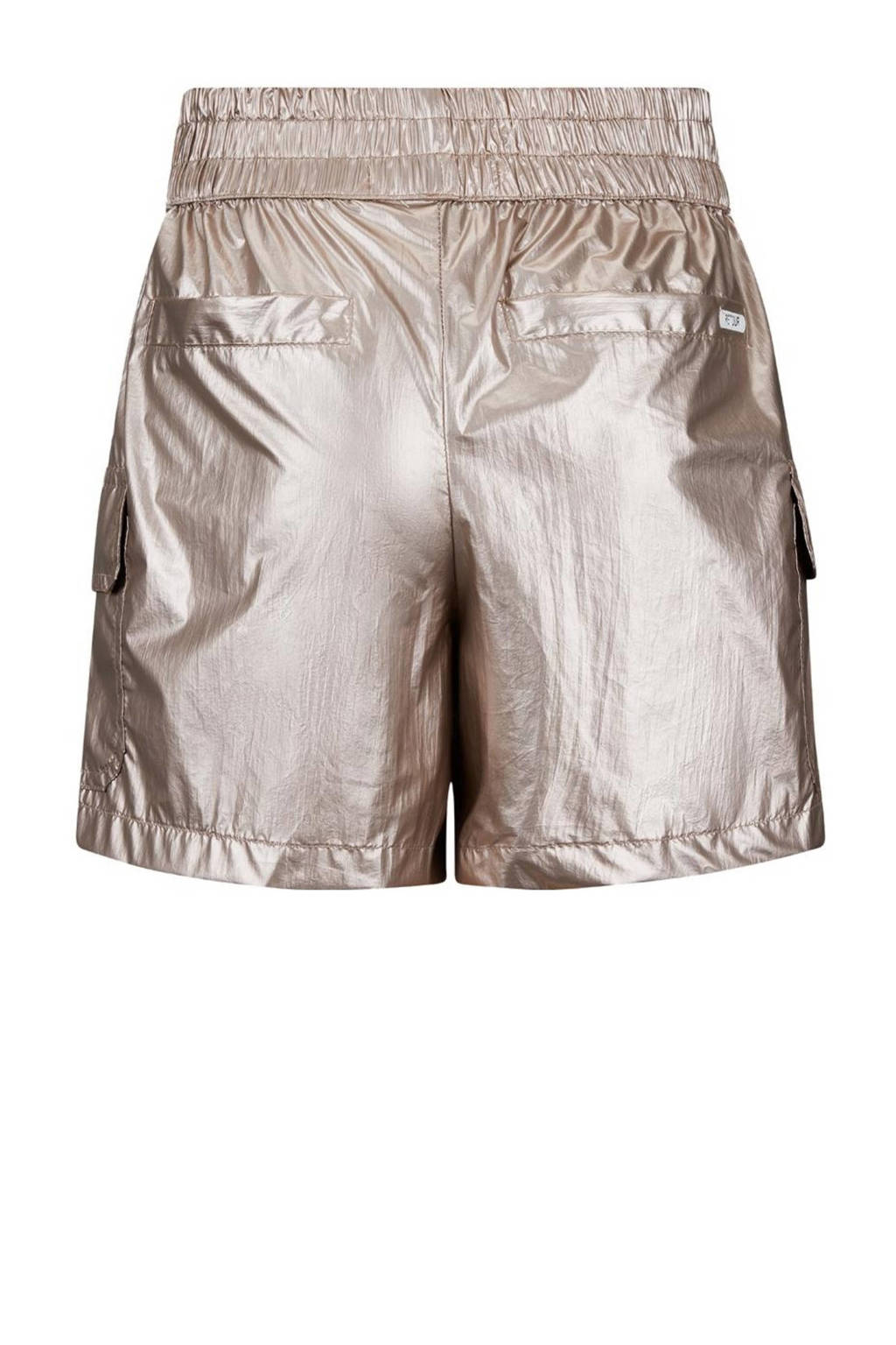 Retour Jeans metallic high waist cargo short Otisha goud metallic