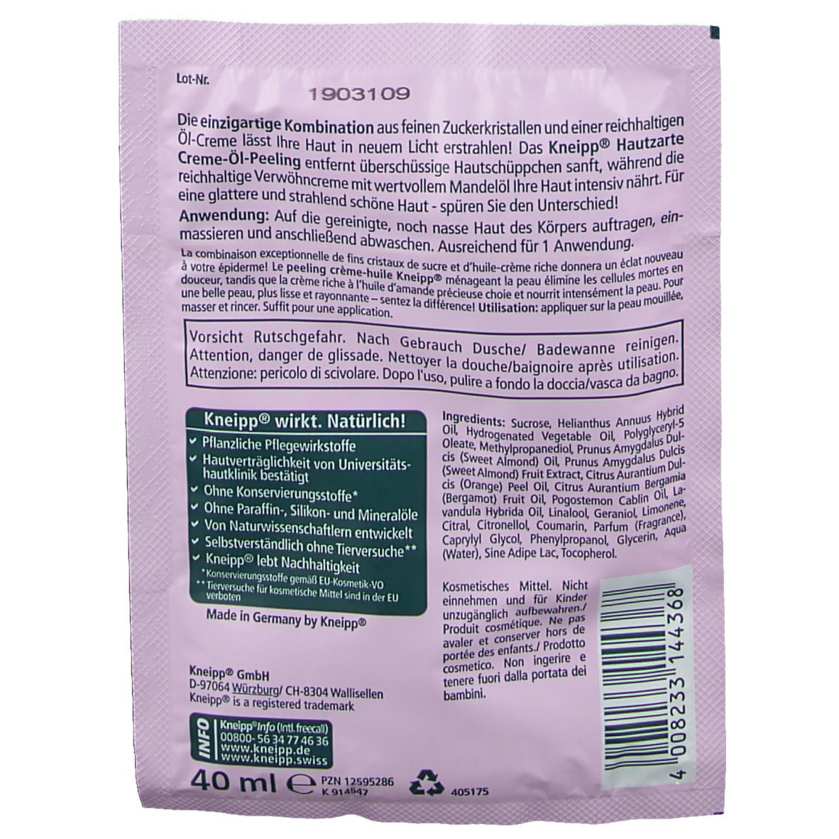 Kneipp® Hautzartes Creme-Öl-Peeling Mandelmilch