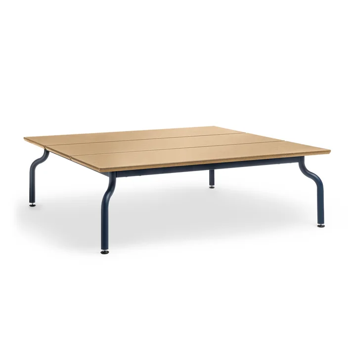 Magis - South Gartentisch niedrig, 120 x 120 cm, Teak / nachtblau