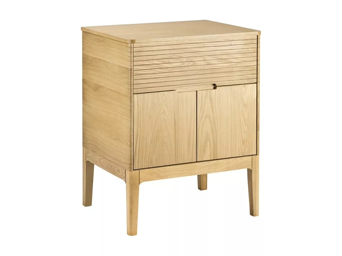 Meuble simple vasque 60 cm en chêne naturel