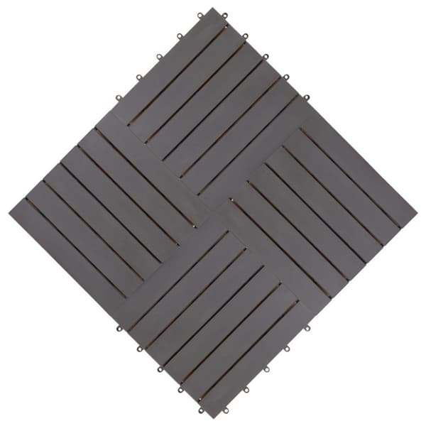 vidaXL Terrassebord 20 stk gråvasket 30x30 cm heltre akasie