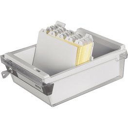 Boîte à fiches pour 800 cartes, A6 paysage, gris clair
