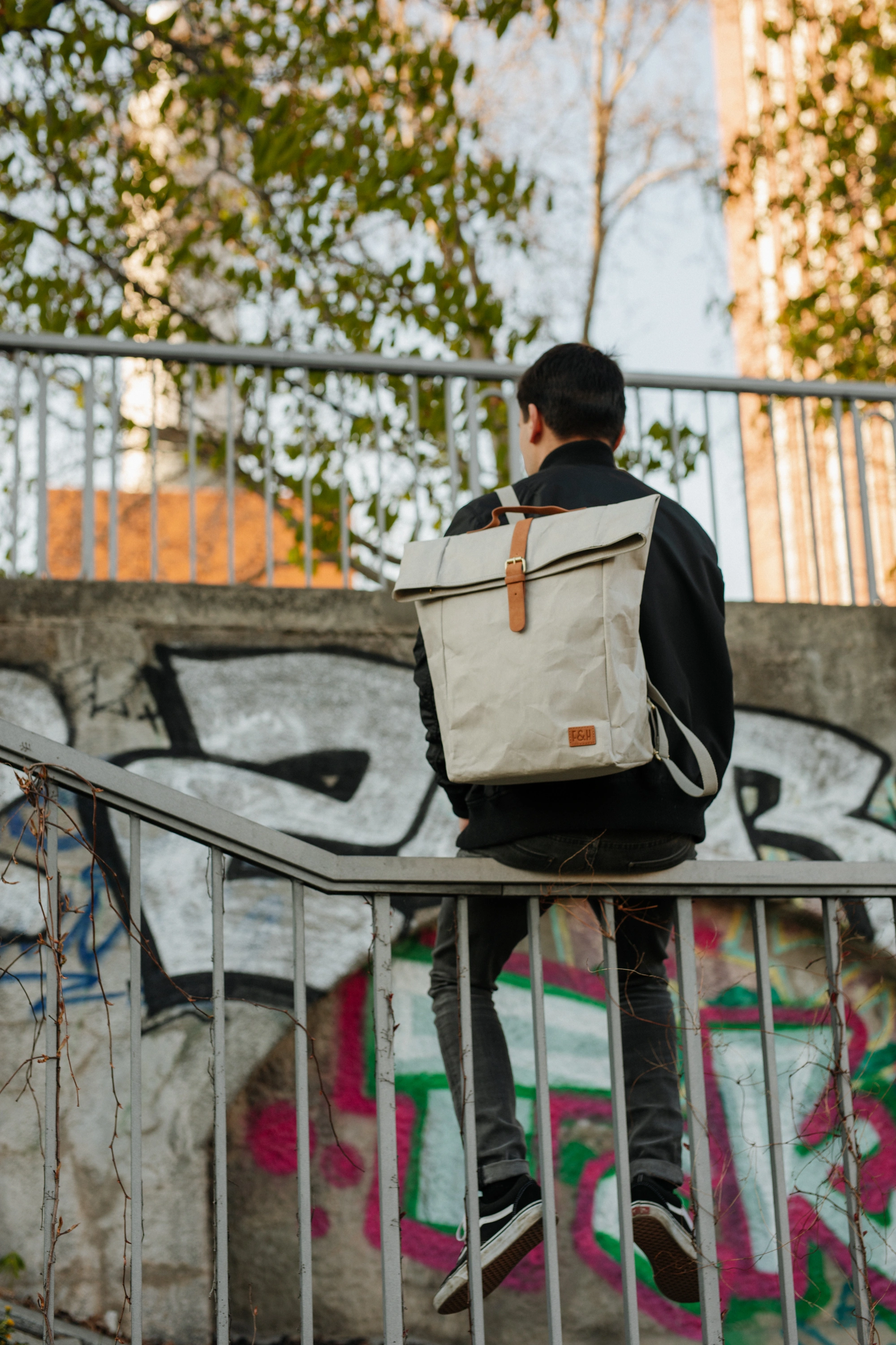 Fitz & Huxley Kraftpapier-Rucksack KRAFT (Typ: 21l)