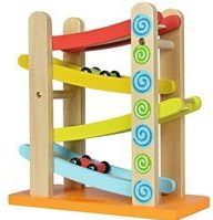 Eichhorn - Houten Racebaan - Speelgoed - Multicolor - Hout - Inclusief 3 Auto's