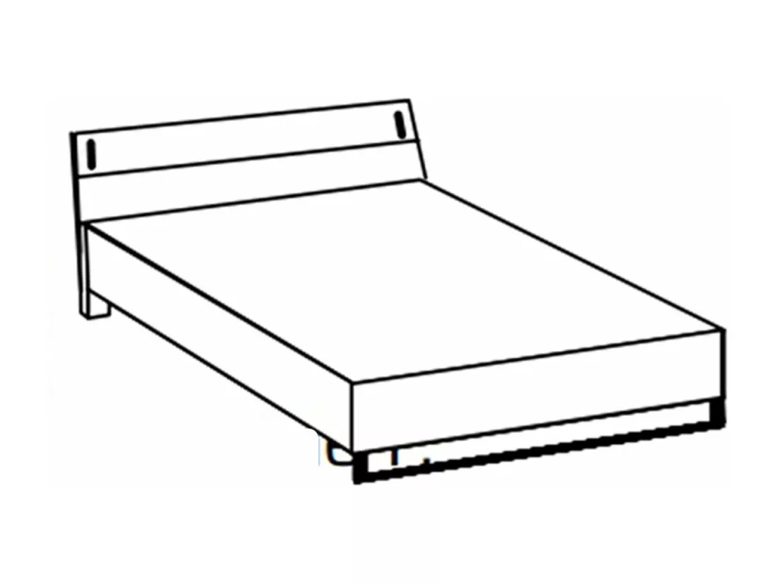 Chambre à coucher complète adulte ( lit adulte 180 x 200 cm+ Commode + chevet+ Armoire)