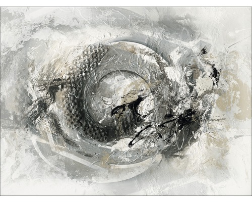 Canvasprint Grijs & Zilver III 84x116 cm