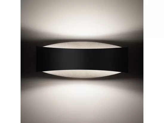 Appliques Toni moderne en acier - 1 sources lumineuses - L.12 x H.12 cm - noir