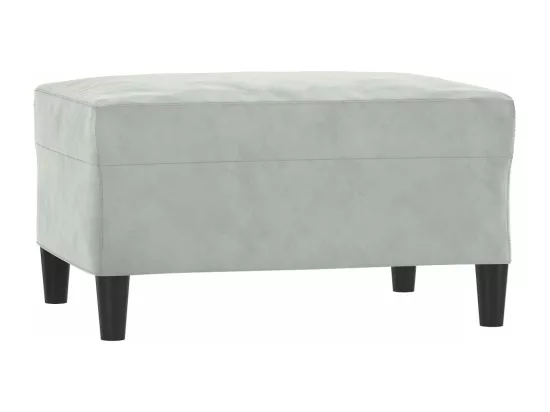 Repose-pied Gris clair 70x55x41 cm Velours