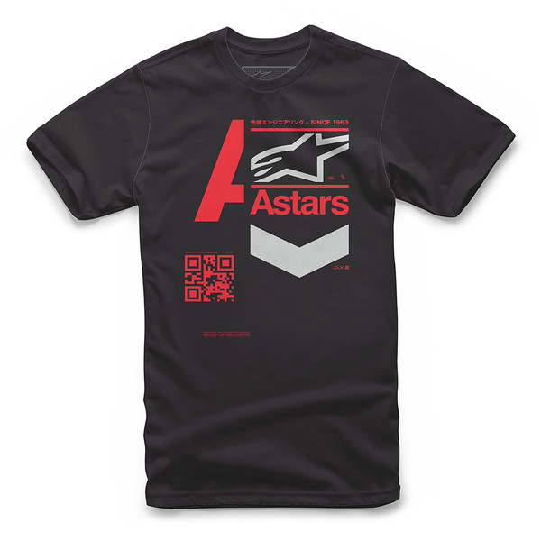 Alpinestars - T-shirt Label Noir / Rouge / Blanc