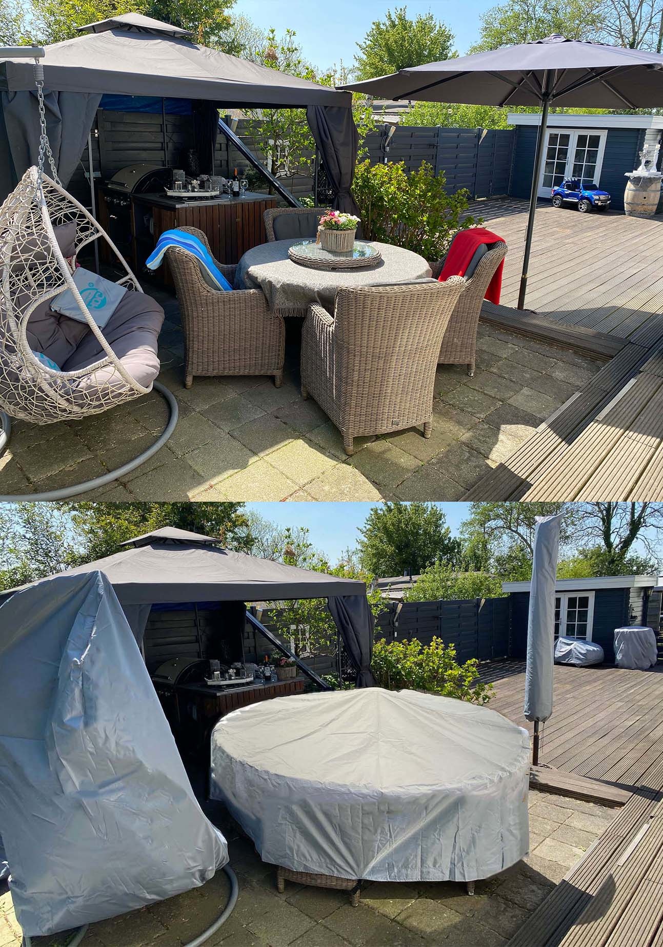 CUHOC Diamond Label 255x255x100x70 Tuinmeubelhoes