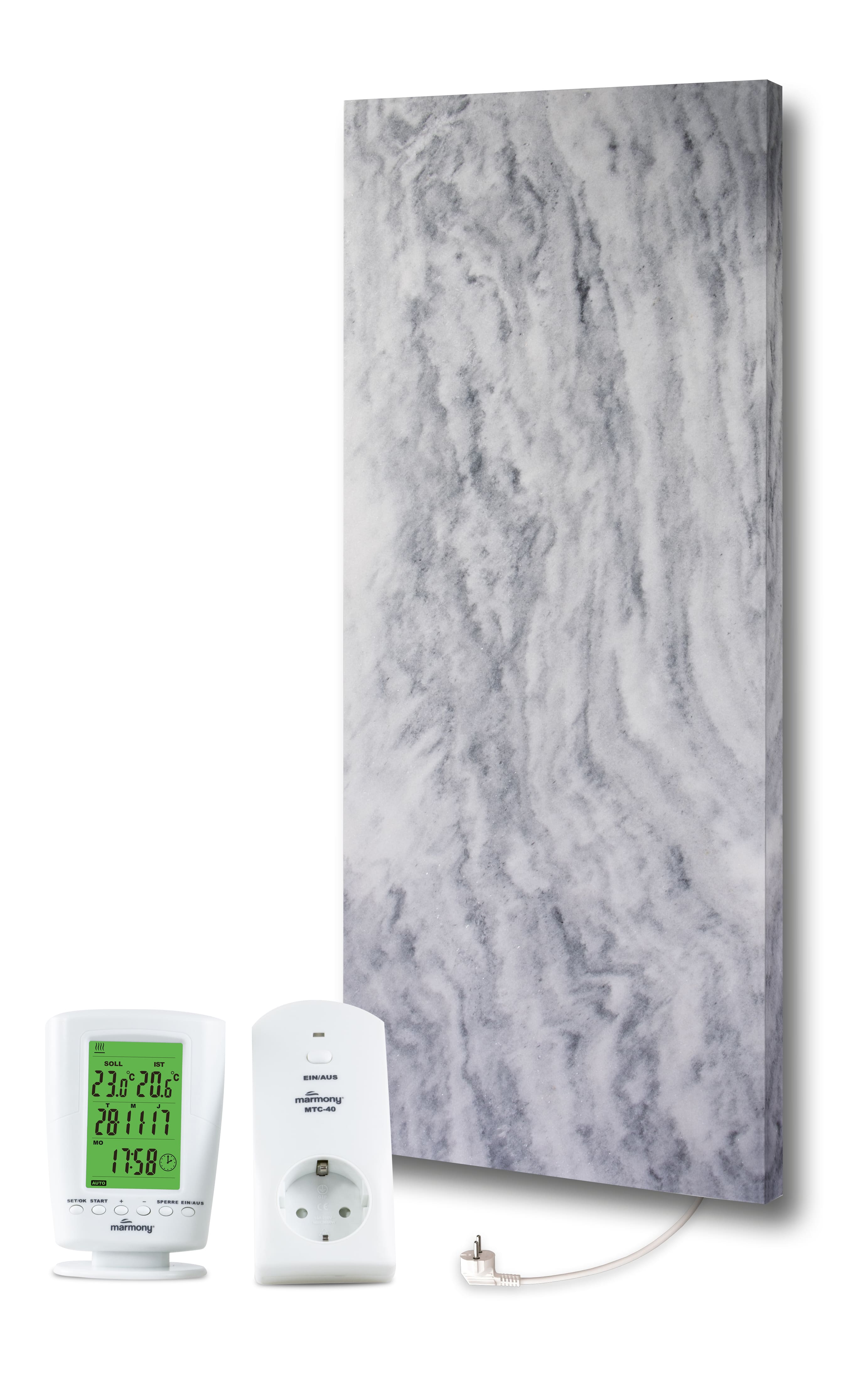 Marmony 800W Infrarot-Heizung Naturstein Carrara