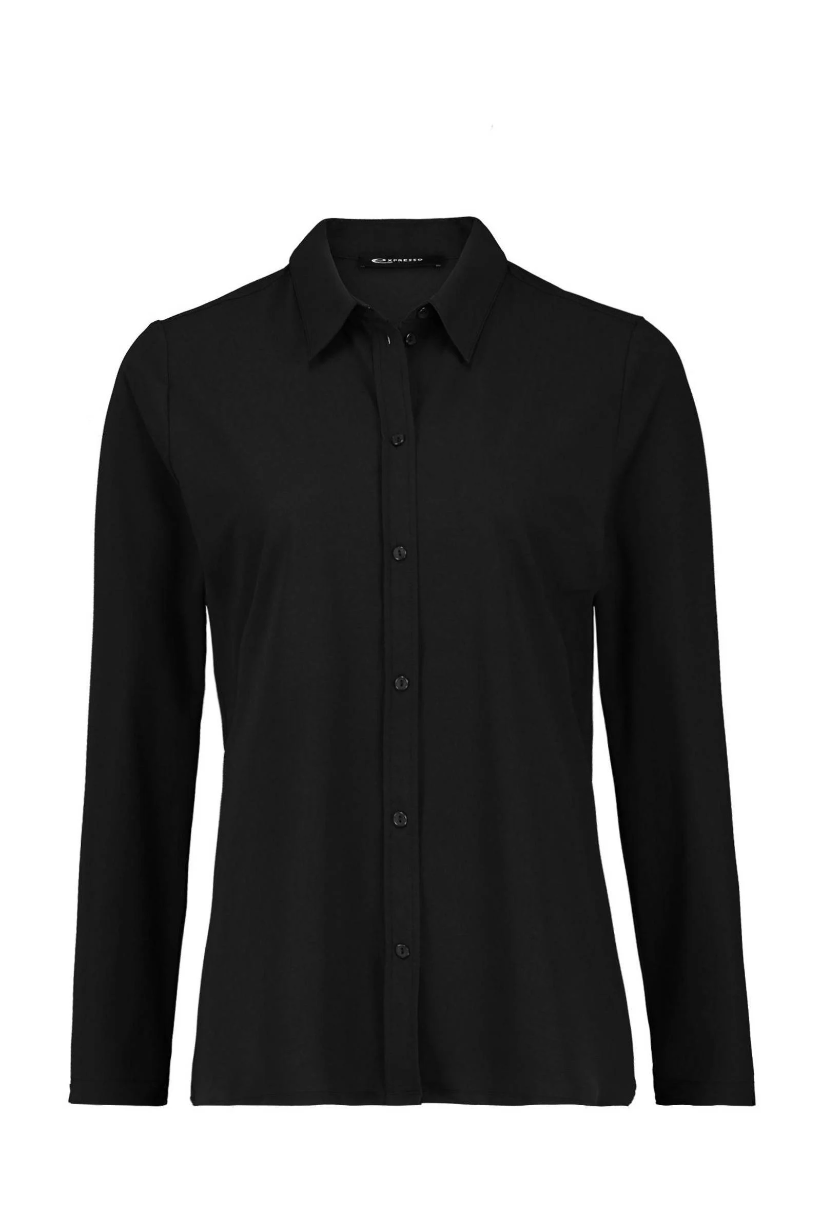 Expresso blouse Xanta van travelstof zwart