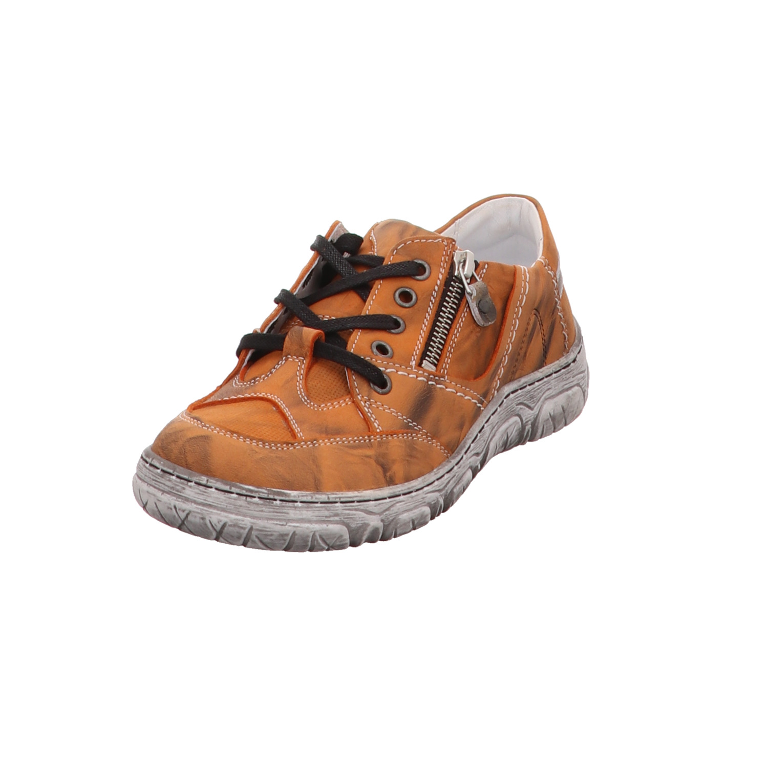 Krisbut Schnürhalbschuh gelb/orange