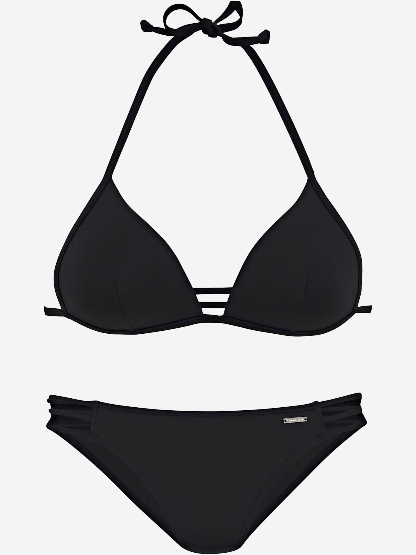 Bikini triangle rubans décoratifs sur le débardeur et le pantalon