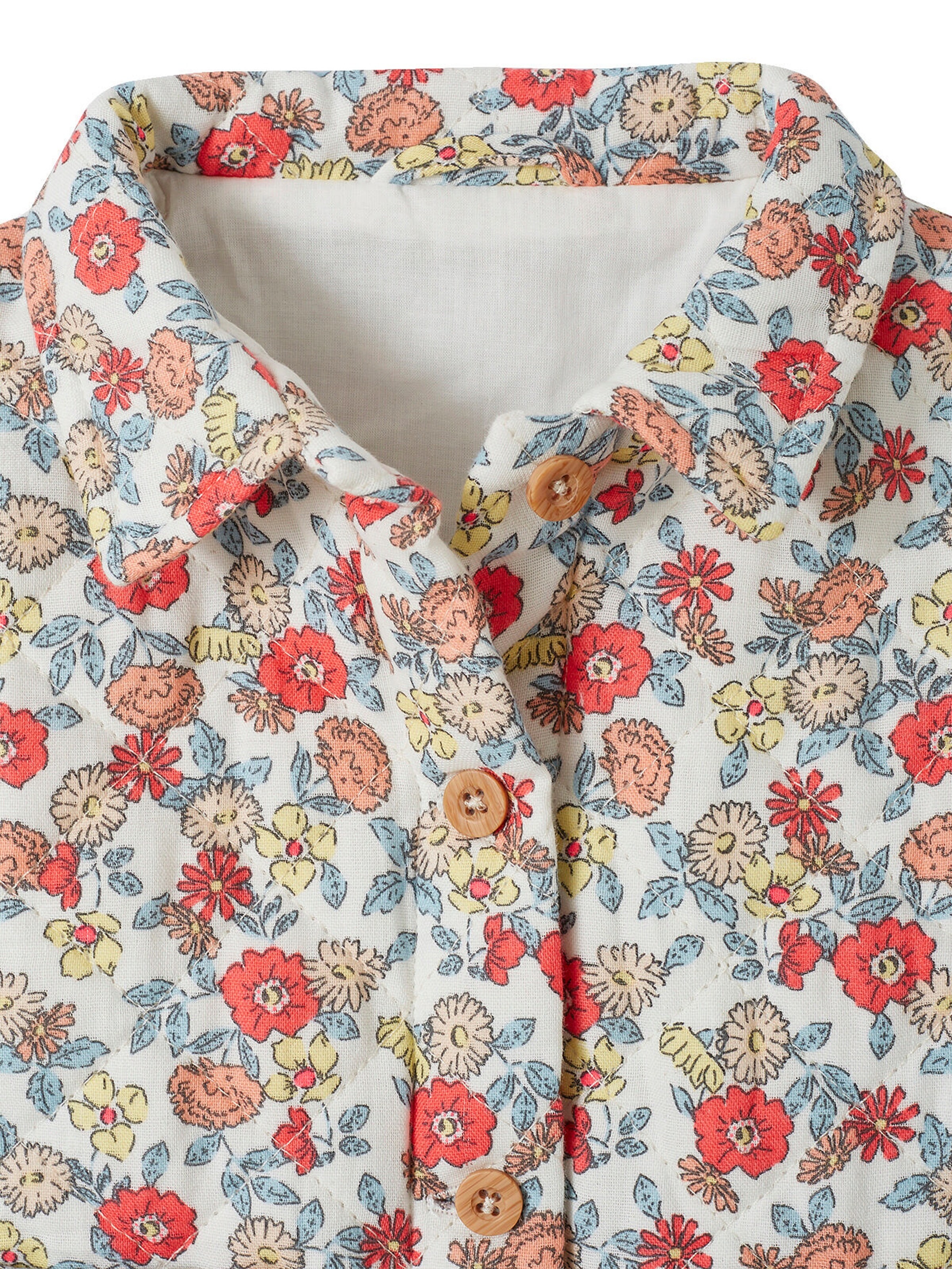 Vertbaudet Baby Musselinjacke mit Recycling-Wattierung wollweiß