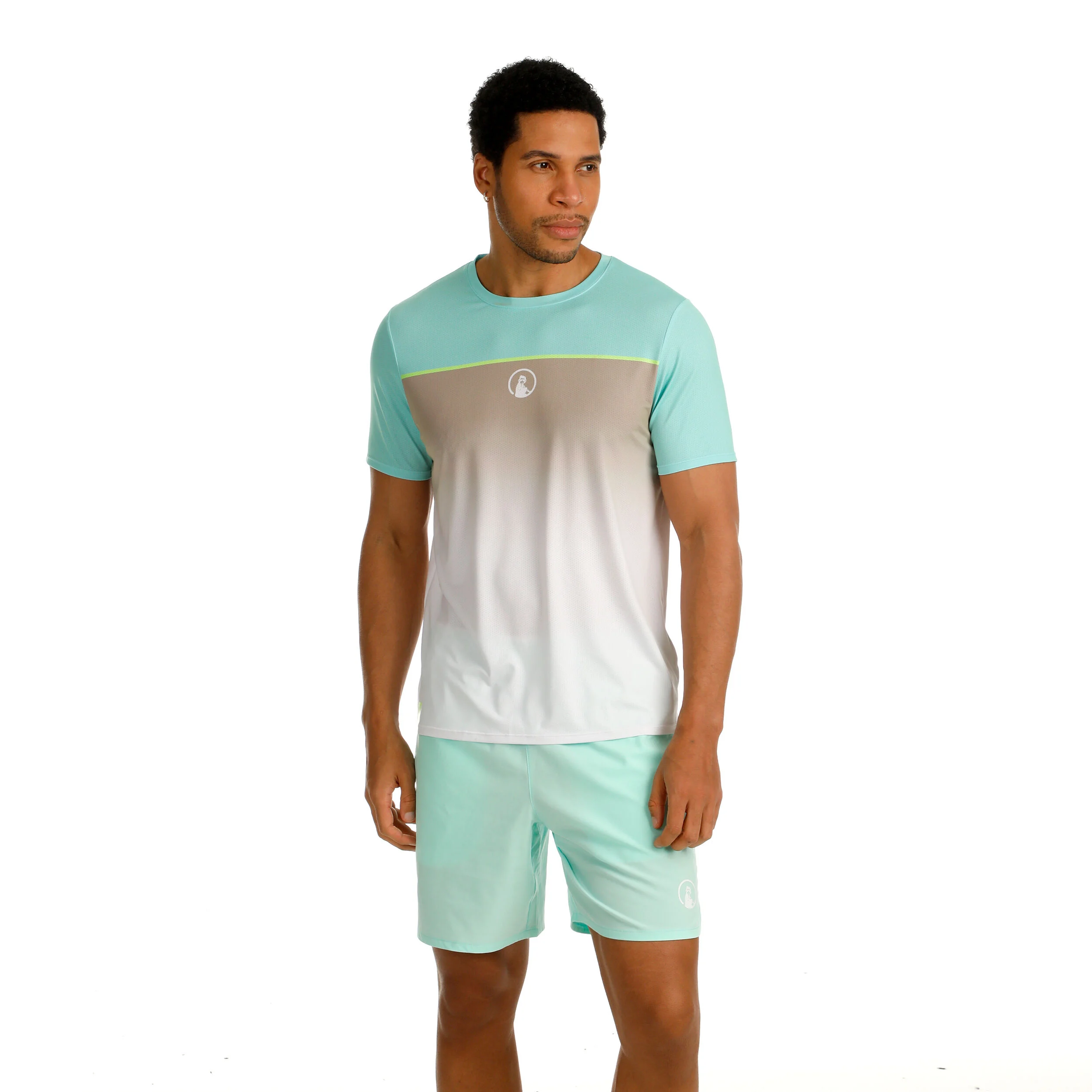 Quiet Please Wild Receiver Faded T-shirt Hommes - Turquoise , Multicouleur