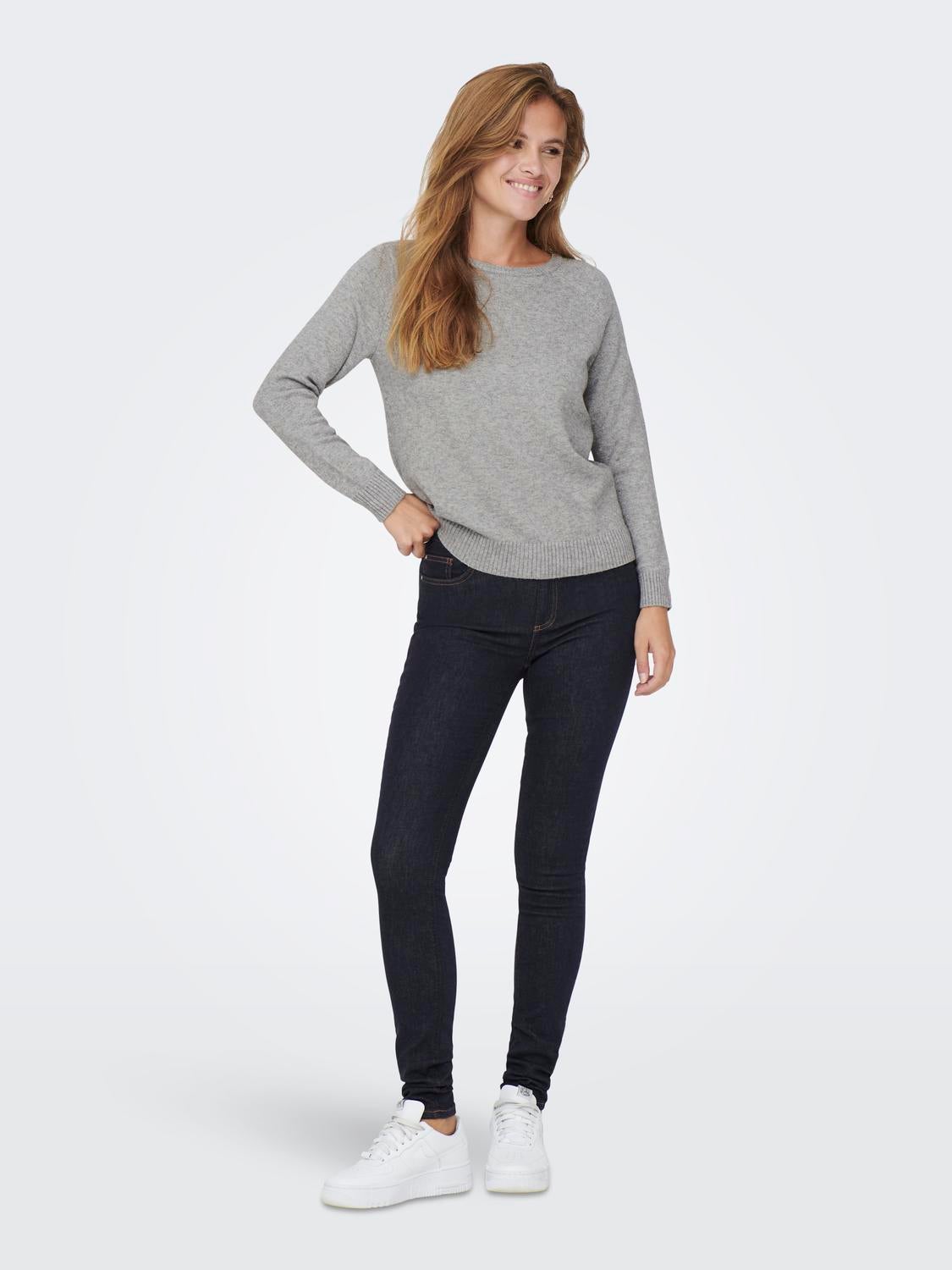 ONLLESLY Strickpullover Medium Grey Melange