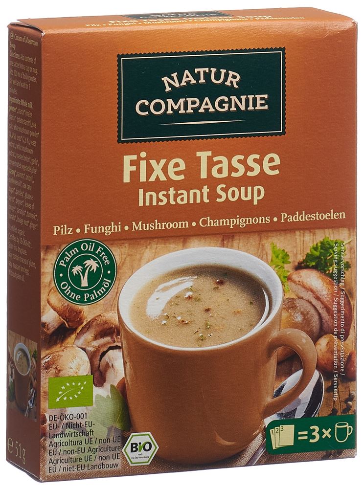 NATUR COMPAGNIE Instant Suppe Pilz Bio 60 g