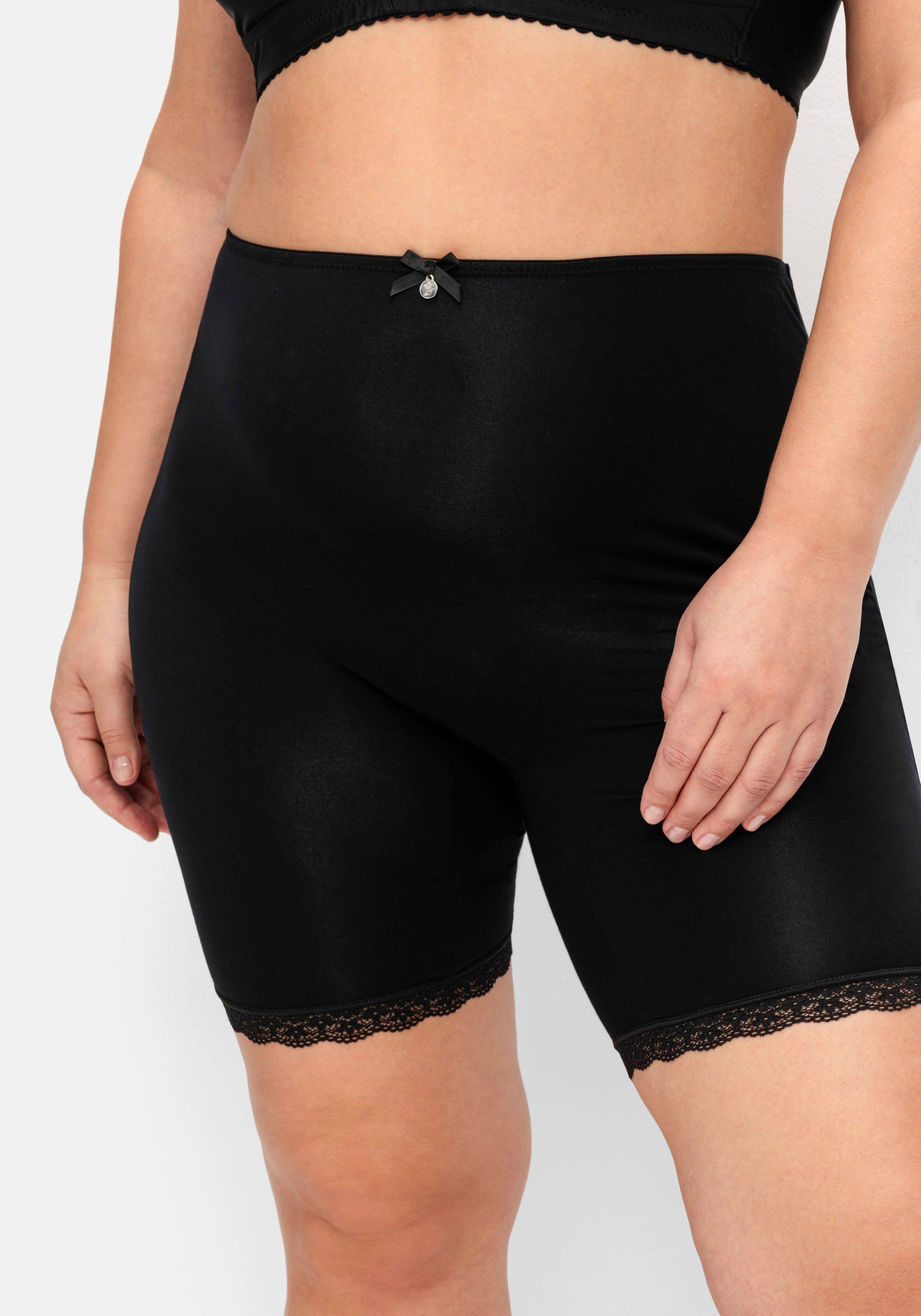 Shaping-Formpants mit hoher Taille und Spitzensaum