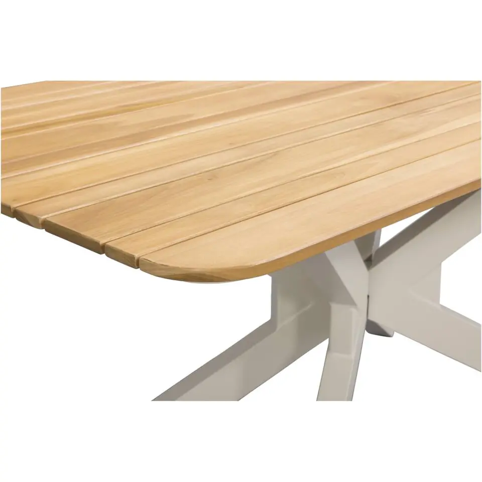 Tuintafel Perpignan - zand/metaal - 75x160x90 cm