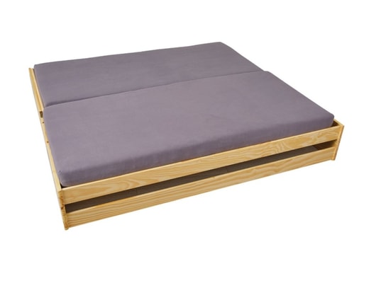 INTERLINK - Lit gigogne Lit multifonctions LOTAR 90x200 naturel