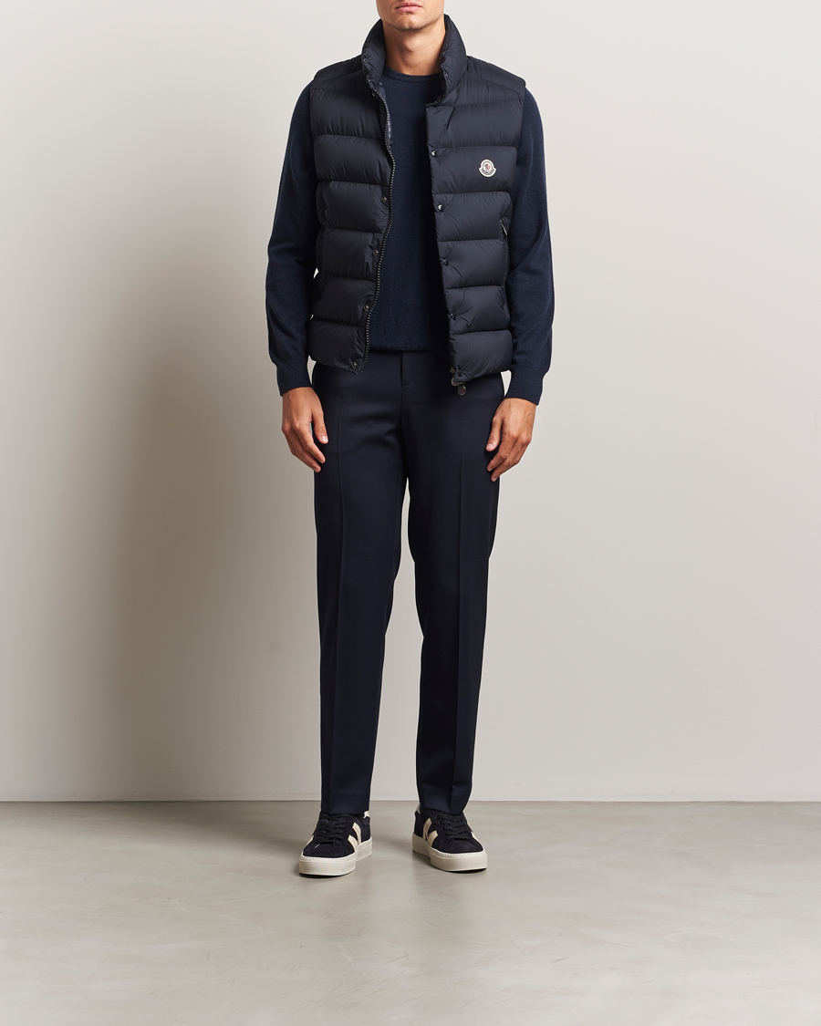 Moncler Tibb Matte Down Vest Navy