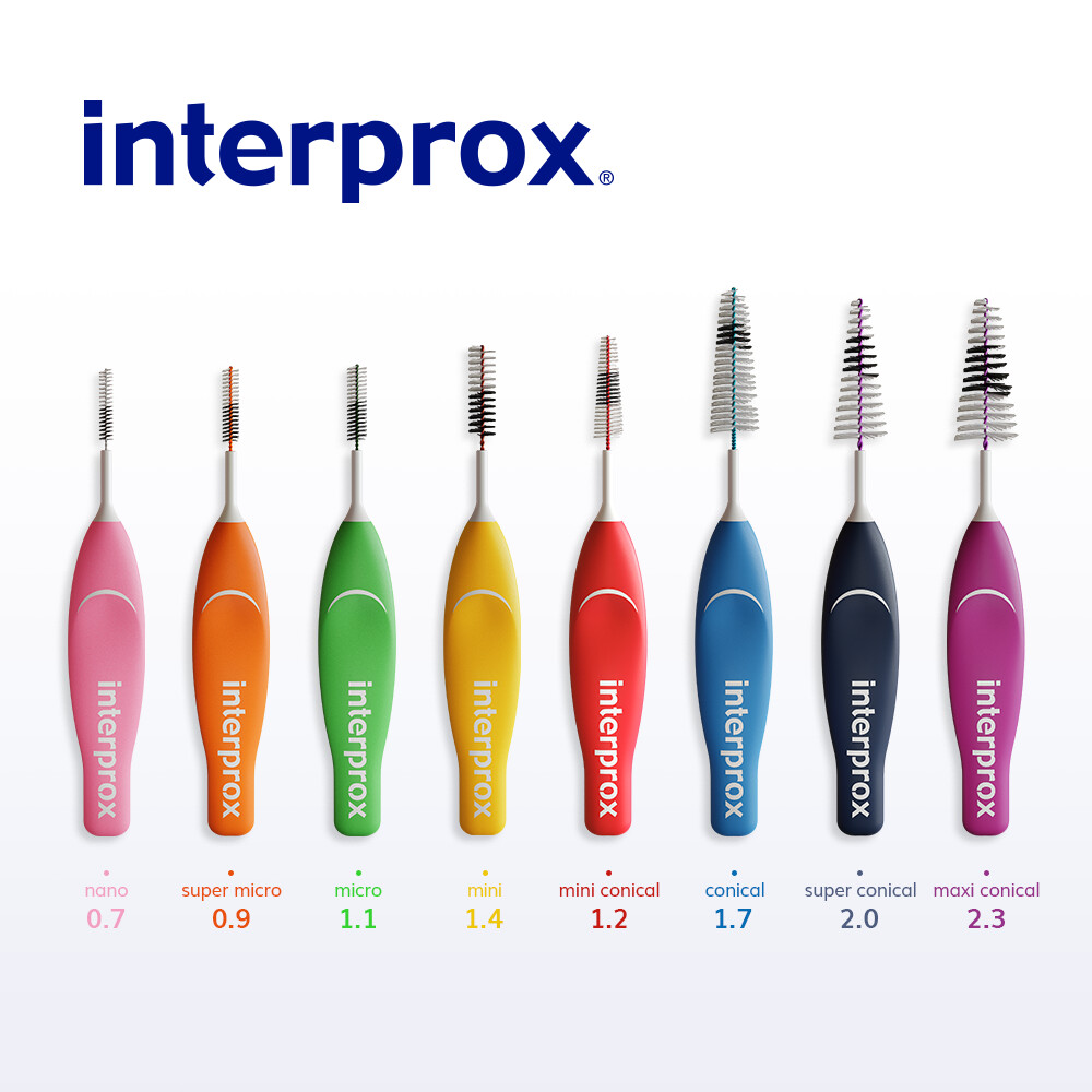 6x Interprox Ragers Mini Conical Rood PHD 1.26 stuks