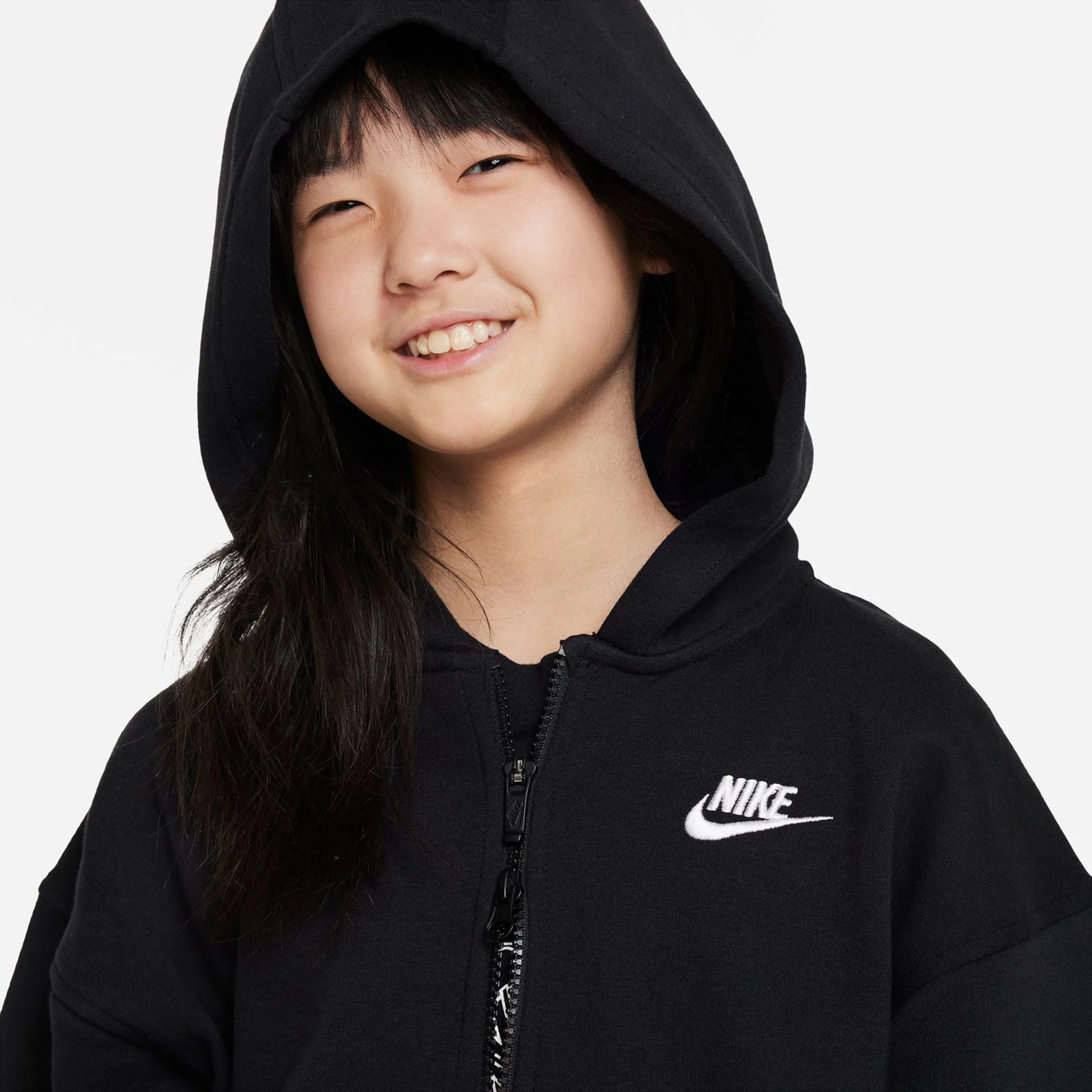 Nike Club Oversized Fleece Gilet En Coton Filles - Noir