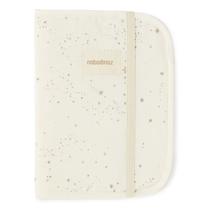 Nobodinoz Protège carnet de santé Stories en coton bio | Ecru