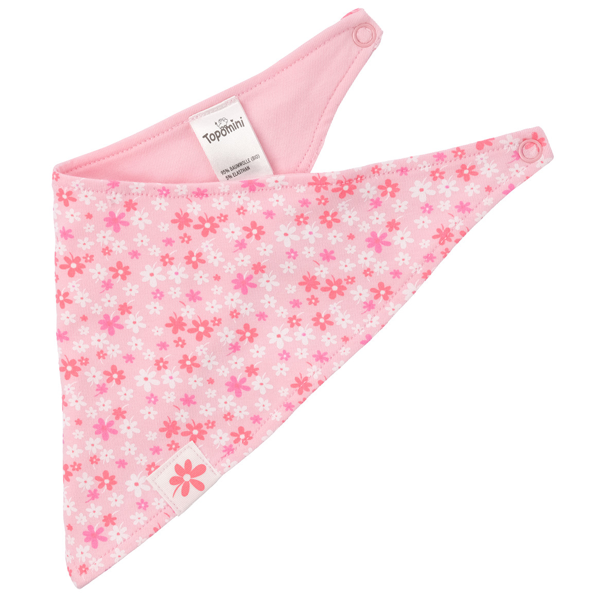 Topomini Baby Bandana mit Blumen-Print rosa