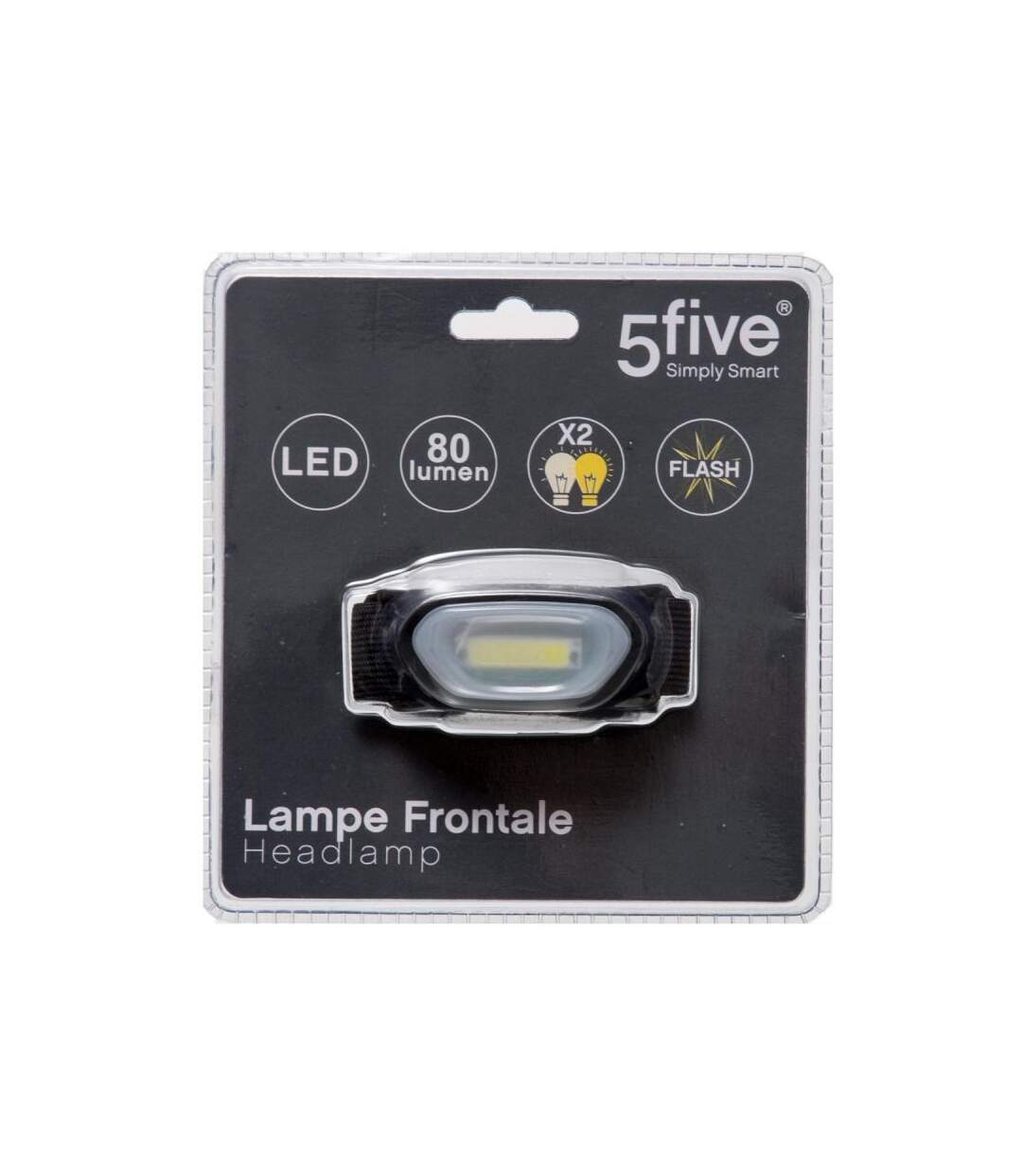 Lampe Frontale 3 Modes Rubber 7cm Noir