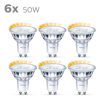 Philips LED spot GU10 50W 6 stuks warmglow dimbaar