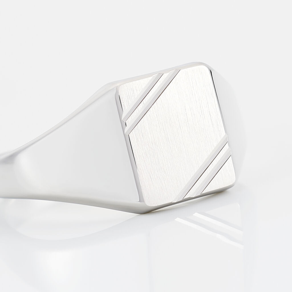 Chevalière Daniel Argent Blanc