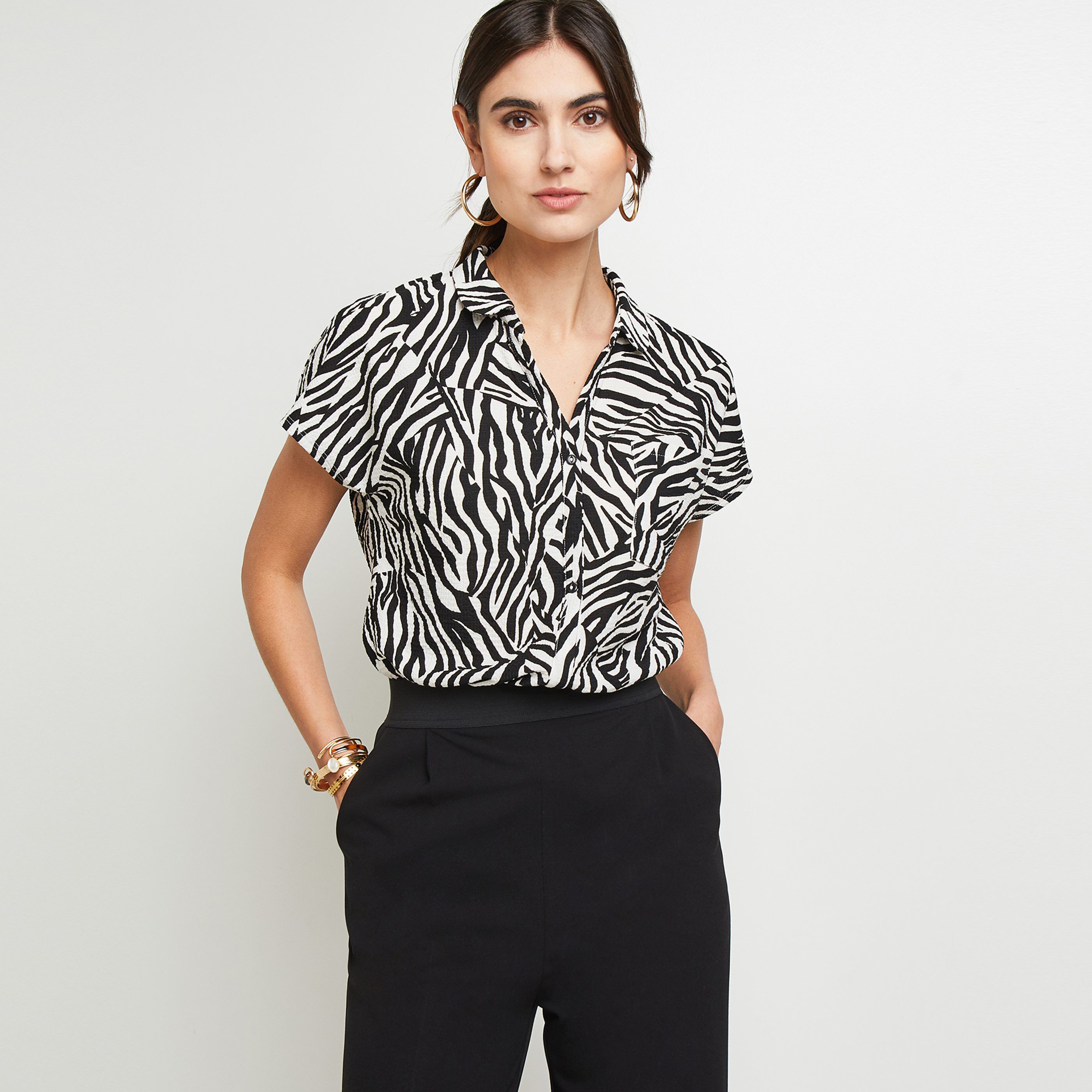 Tshirt chemise femme - NOIR