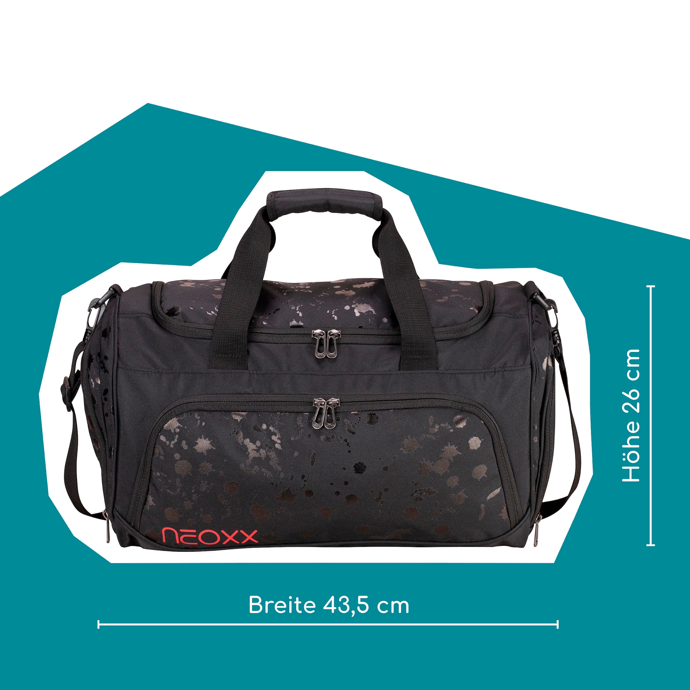 neoxx Sporttasche »Move, Splash Black« teilweise aus recyceltem Material