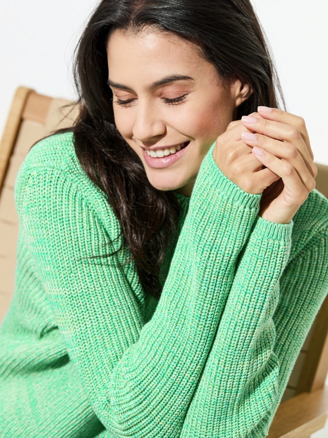 Baumwoll-Pullover Farbenspiel