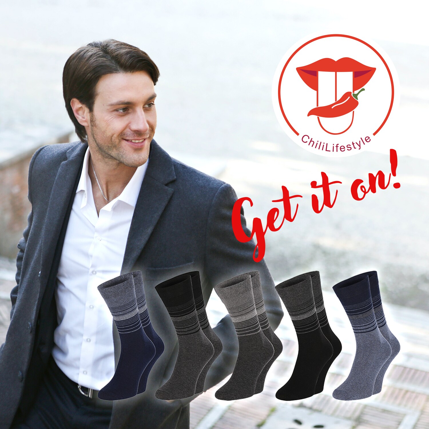 Chili Lifestyle Herren Socken Streifen 10 Paar Baumwolle Weichbund