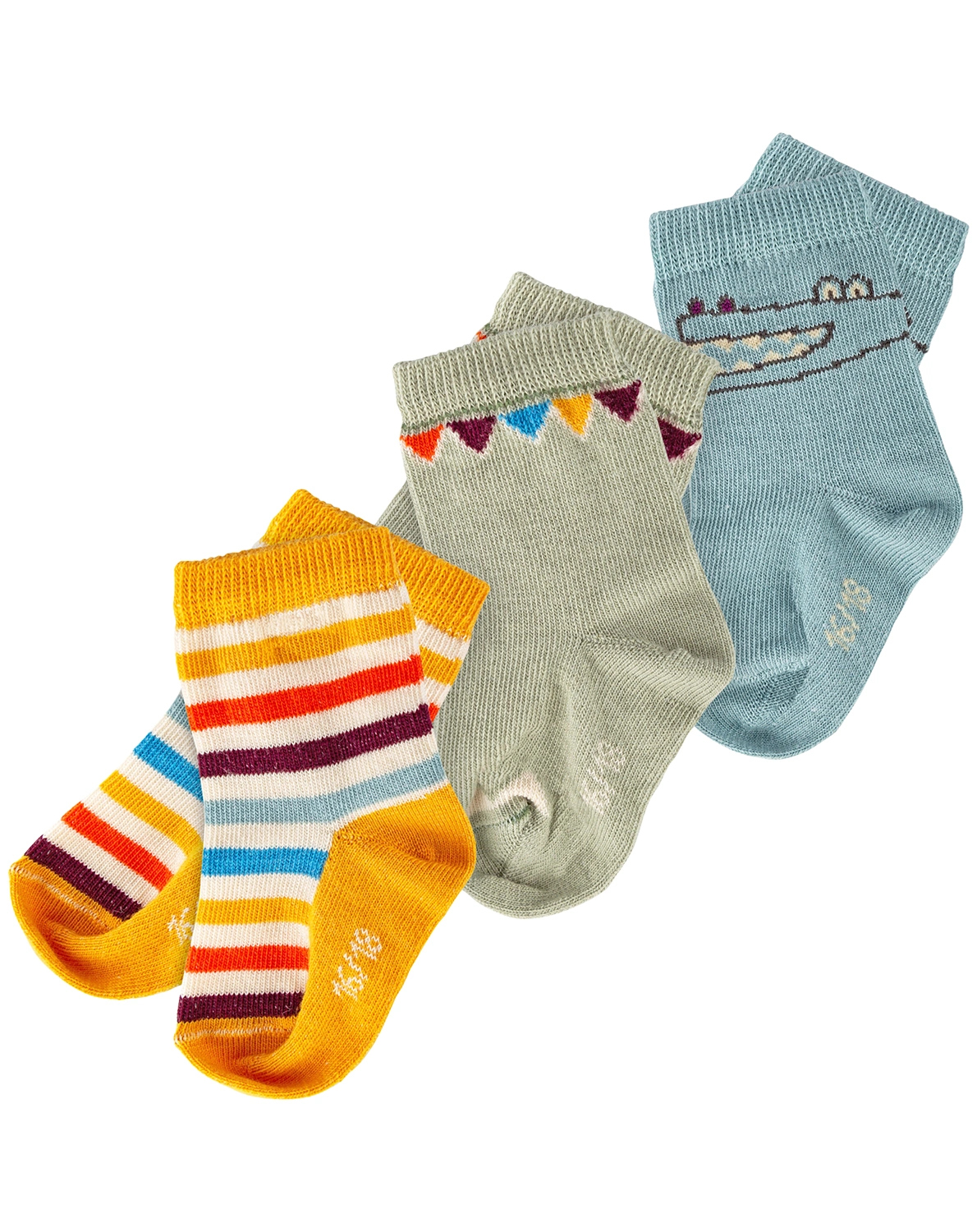 Socken M - WILD CROCODILE 3er Pack in bunt