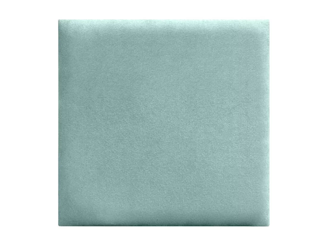 DHOME Lot de 6 Panneaux Rembourrés en Tissu Aqualine Autocollants pour Mur Acoustiques Absorbants Protection contre les choc (Vert d'Eau, 50x50cm, x6)